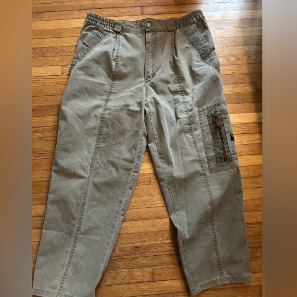 🔥 Vintage Cotler Expedition Flight Casual Cargo Pants lt green Size 13/14 Rare 🔥